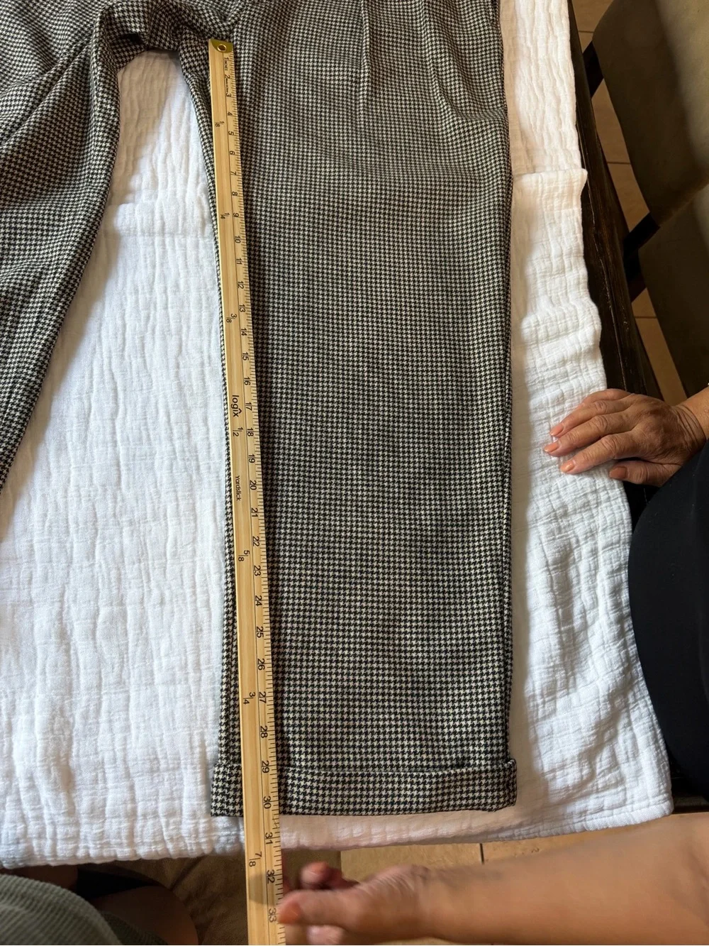Vintage Ralph Lauren Black and White Houndstooth Dress Pants Office Size 36W